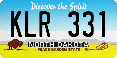 ND license plate KLR331