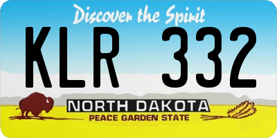 ND license plate KLR332