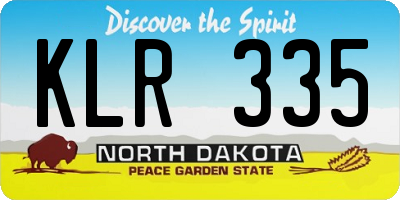 ND license plate KLR335
