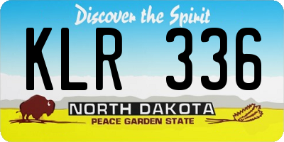 ND license plate KLR336