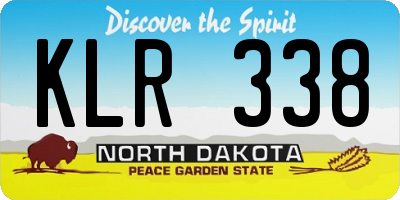 ND license plate KLR338