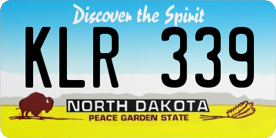 ND license plate KLR339