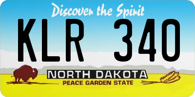 ND license plate KLR340
