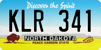 ND license plate KLR341
