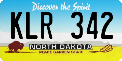 ND license plate KLR342
