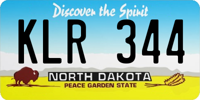 ND license plate KLR344