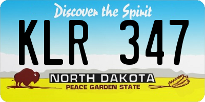 ND license plate KLR347