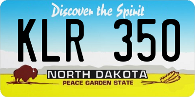 ND license plate KLR350