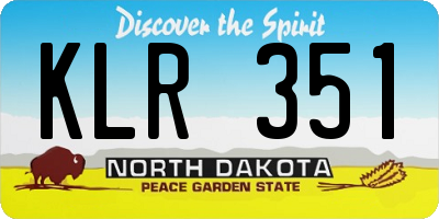 ND license plate KLR351