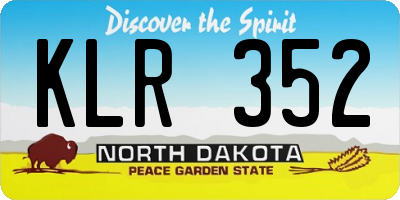 ND license plate KLR352