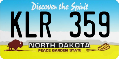 ND license plate KLR359