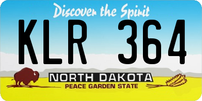 ND license plate KLR364