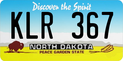 ND license plate KLR367