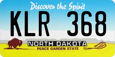 ND license plate KLR368