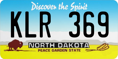 ND license plate KLR369