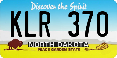 ND license plate KLR370