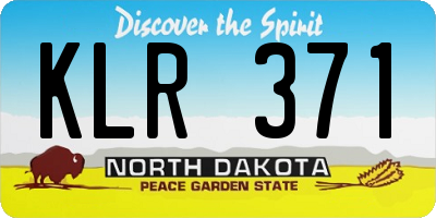 ND license plate KLR371