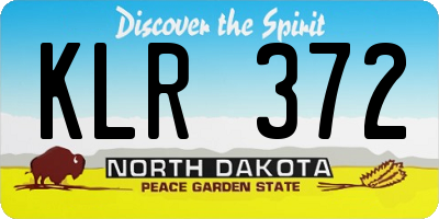 ND license plate KLR372