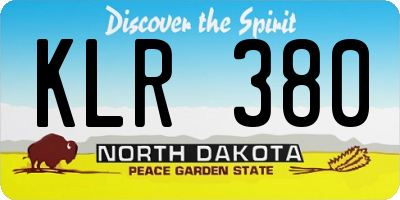 ND license plate KLR380