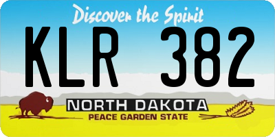 ND license plate KLR382