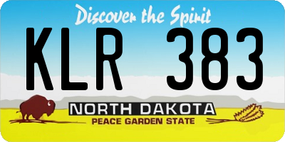 ND license plate KLR383