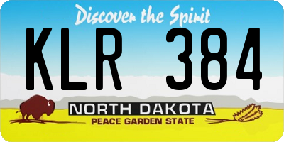 ND license plate KLR384