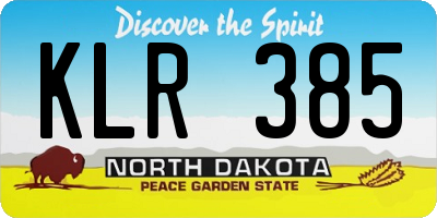 ND license plate KLR385
