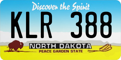 ND license plate KLR388