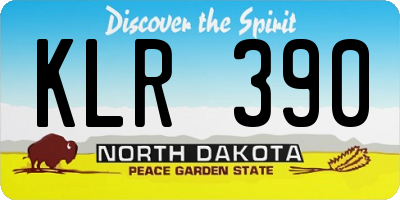 ND license plate KLR390