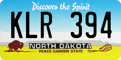 ND license plate KLR394