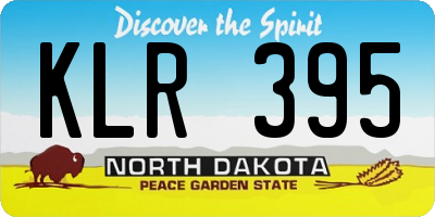 ND license plate KLR395