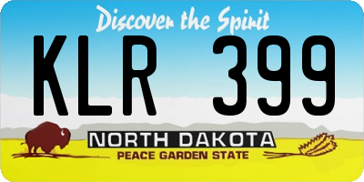 ND license plate KLR399