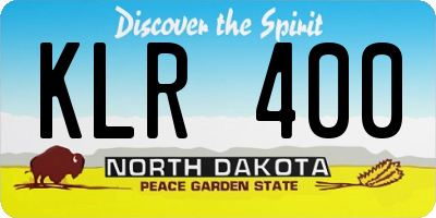 ND license plate KLR400