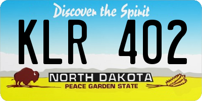 ND license plate KLR402