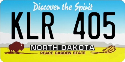 ND license plate KLR405