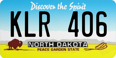ND license plate KLR406