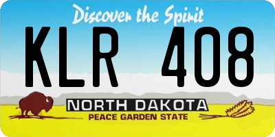 ND license plate KLR408
