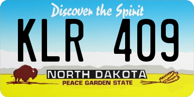 ND license plate KLR409