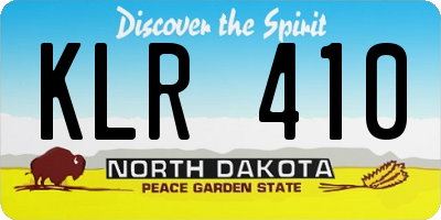 ND license plate KLR410