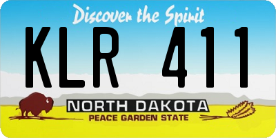 ND license plate KLR411