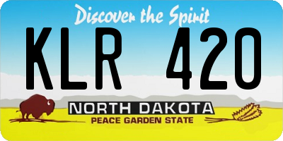 ND license plate KLR420