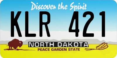 ND license plate KLR421