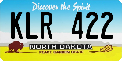 ND license plate KLR422
