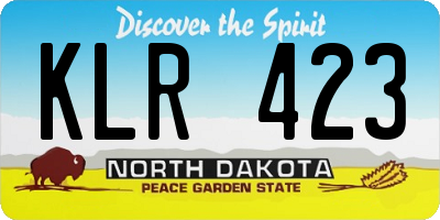ND license plate KLR423