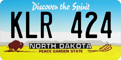 ND license plate KLR424