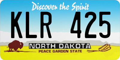 ND license plate KLR425