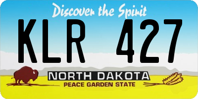 ND license plate KLR427