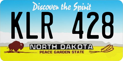 ND license plate KLR428