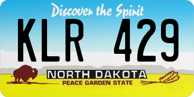 ND license plate KLR429