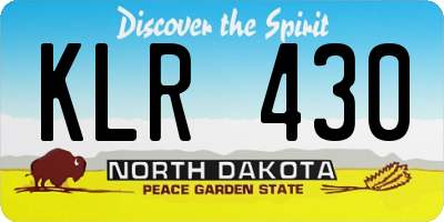 ND license plate KLR430